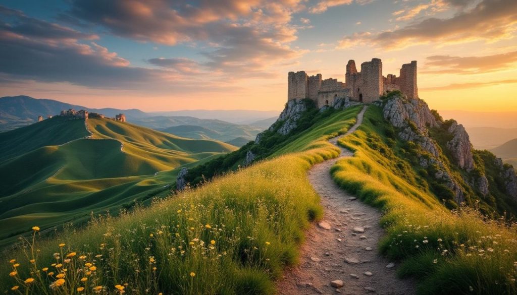 découvrez la beauté des paysages du languedoc en empruntant le chemin des châteaux cathares. offrez-vous une randonnée inoubliable à travers l'histoire et la nature, entre ruines majestueuses et panoramas à couper le souffle.